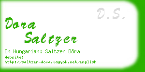 dora saltzer business card