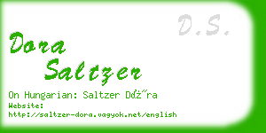 dora saltzer business card